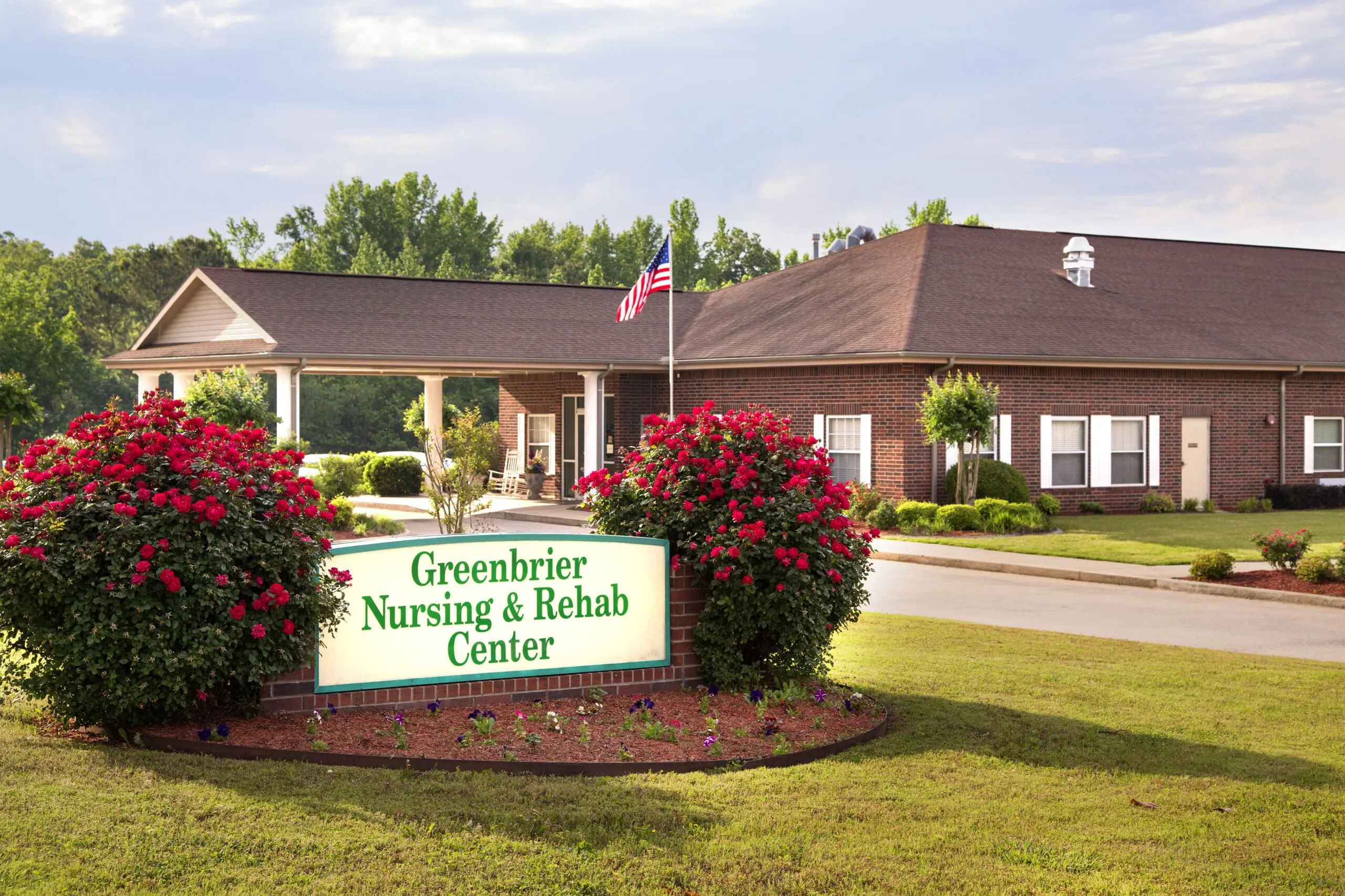 Front view of Greenbrier Nursing and Rehab building